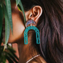 Load image into Gallery viewer, Earrings:  Copper Canoe Woman