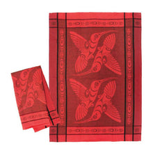 Load image into Gallery viewer, Tea Towel (woven) Haida and Coast Salish designs