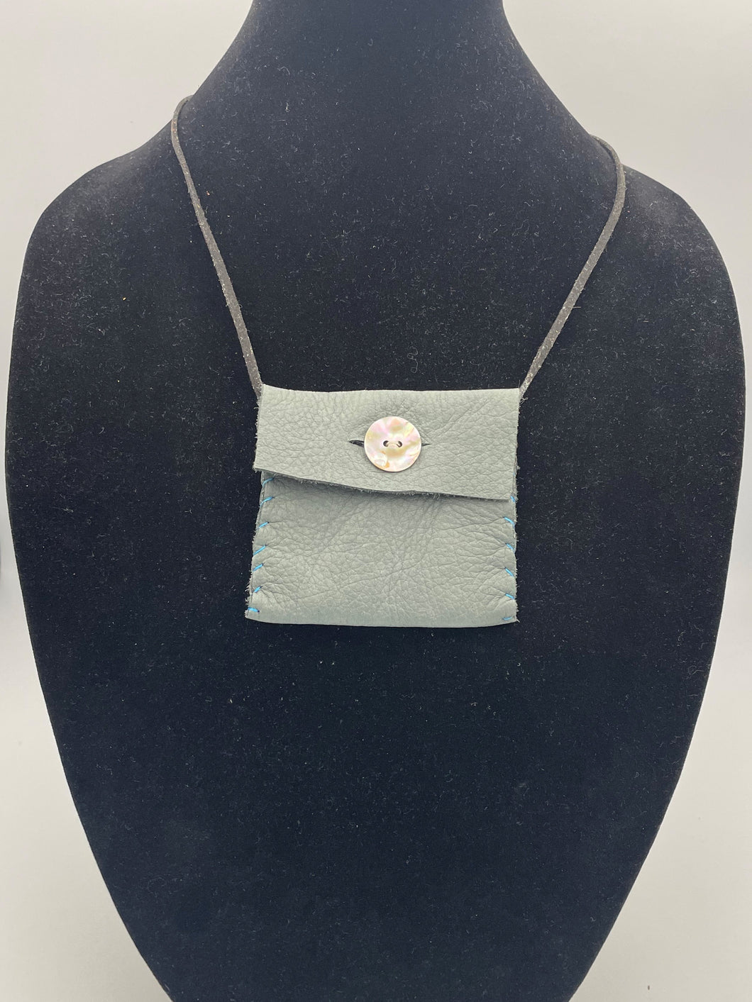 Haida Ladies: Leather Medicine Bags with Mother of Pearl Buttons