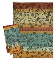 Load image into Gallery viewer, Tea Towel (woven) Haida and Coast Salish designs