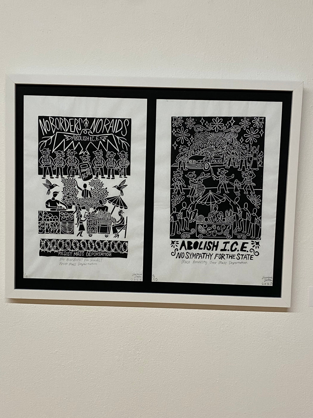 NO BORDERS! NO RAIDS! ABOLISH I.C.E.! RESIST MASS DEPORTATION - JAMIE JOHNS, Sacred Circle Gallery