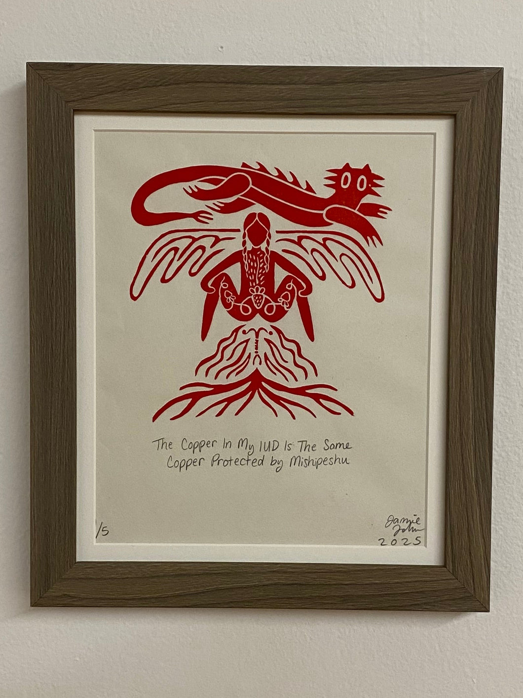 JAMIE JOHNS, The Copper In My IUD Is The Same Copper Protected by Mishipeshu - Sacred Circle Gallery