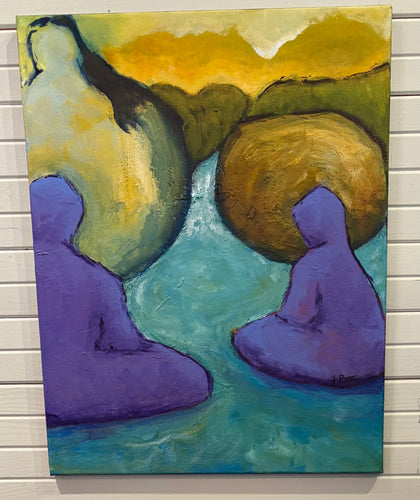 Painting:  TWO VIRGINS by, Frank Peterson Original Art Makah