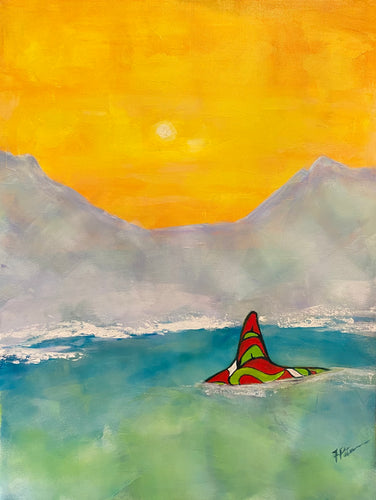 Painting: ORCA by Frank Peterson Original Art Makah