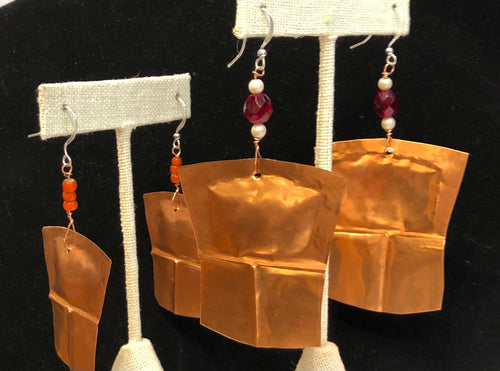 Earrings:  Copper Shield, Saaduuts Creations   Haida