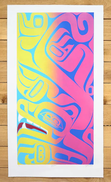 Framed Print, JAGUAR by Crystal Worl, Tlingit