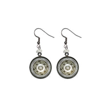 Load image into Gallery viewer, Earrings:  Circle Charm      L: 1-5/8&quot;