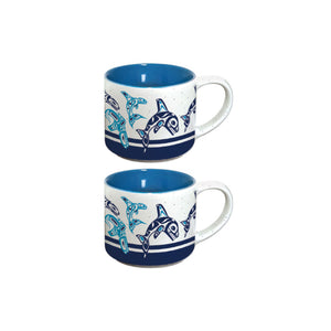 Ceramic Espresso Mugs, Set of 2