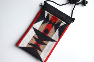 Flat Passport pouch with Pendleton accent