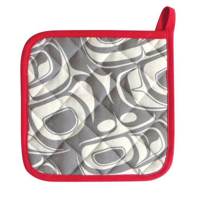 Native Print Pot Holders in Haida and Coast Salish designs