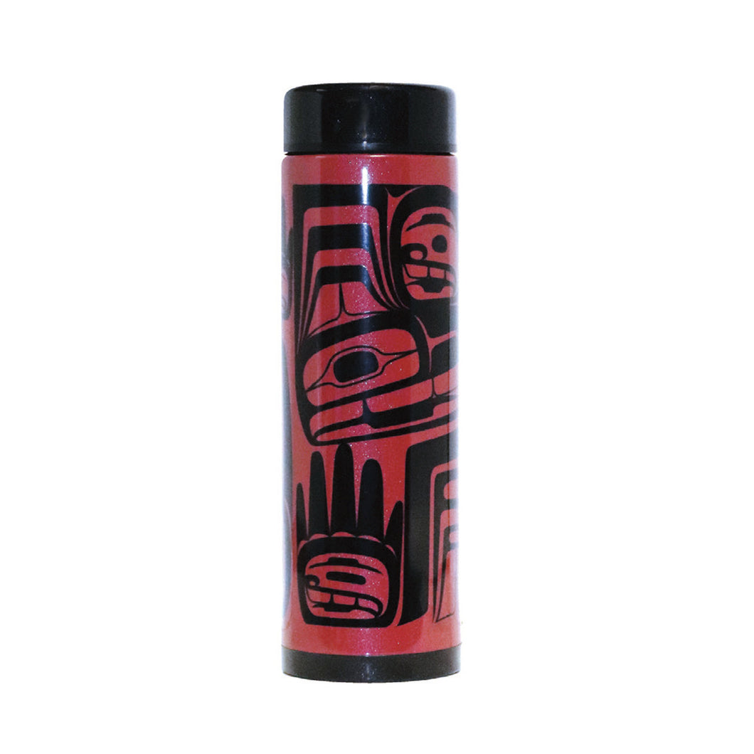 Insulated tumblers with strainer and Indigenous design