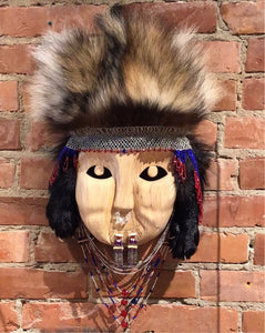 Jen Angaiak Wood Mask, Yup’ik Queen Mask
